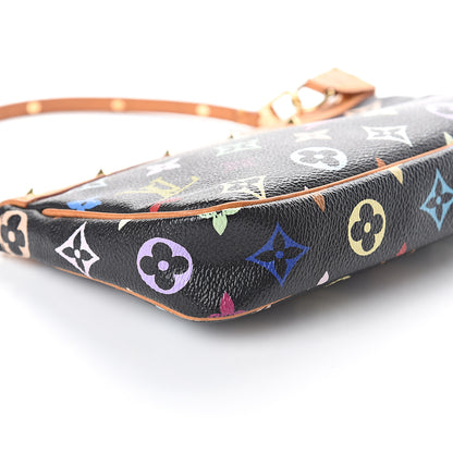 Louis Vuitton Monogram Multicolor Pochette Accessories Black 7 of 8