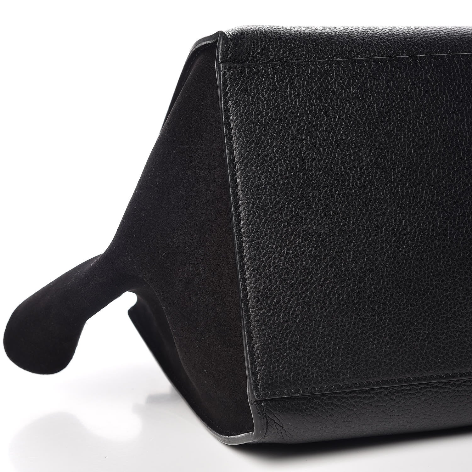 Celine Drummed Calfskin Suede Medium Trapeze Black 9 of 10