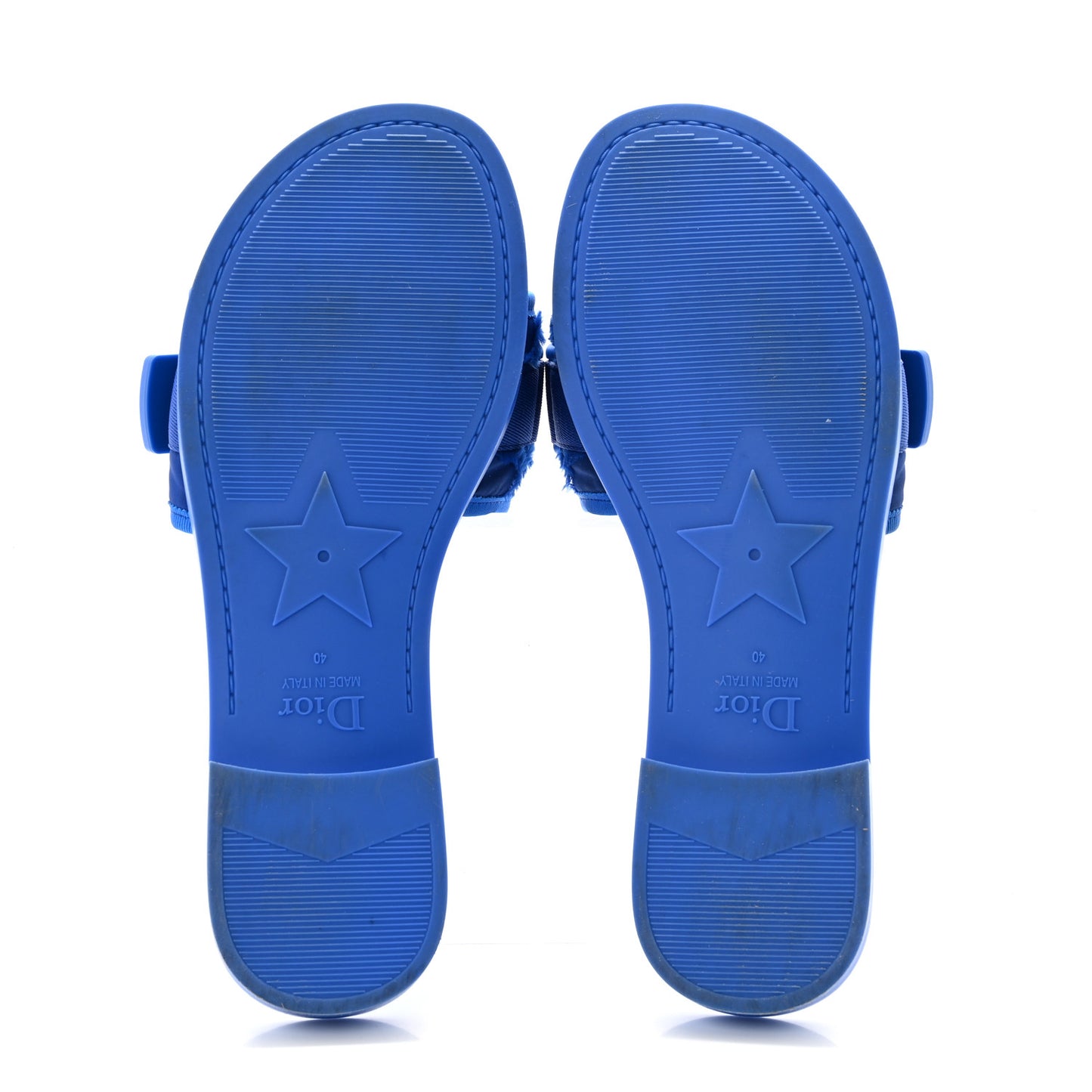 Technical Stretch Fabric Camouflage Dio(r)evolution Slide Sandals 40 Deep Blue