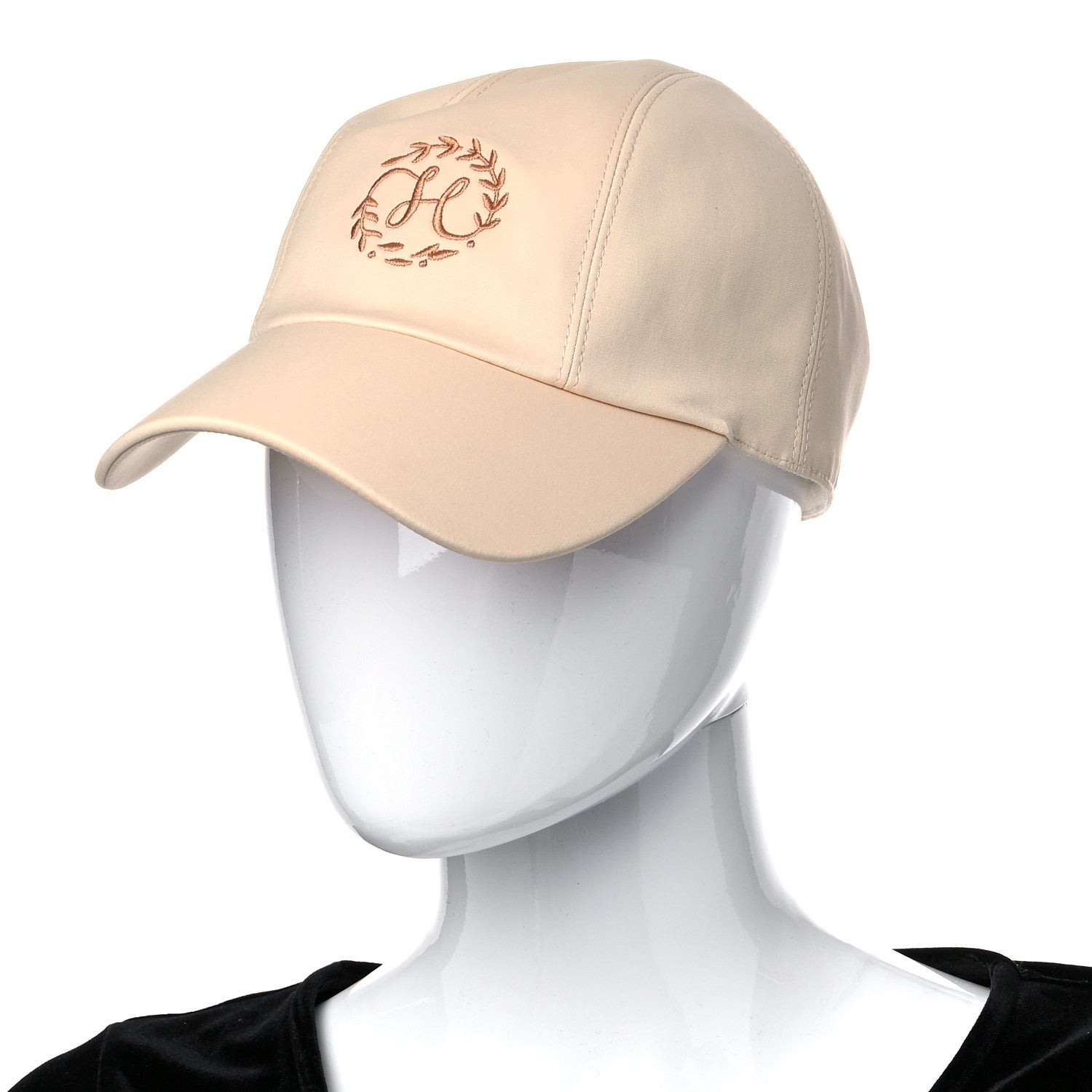 Hermes Cotton Davis H Primavera Hat 57 White Creme 2 of 7