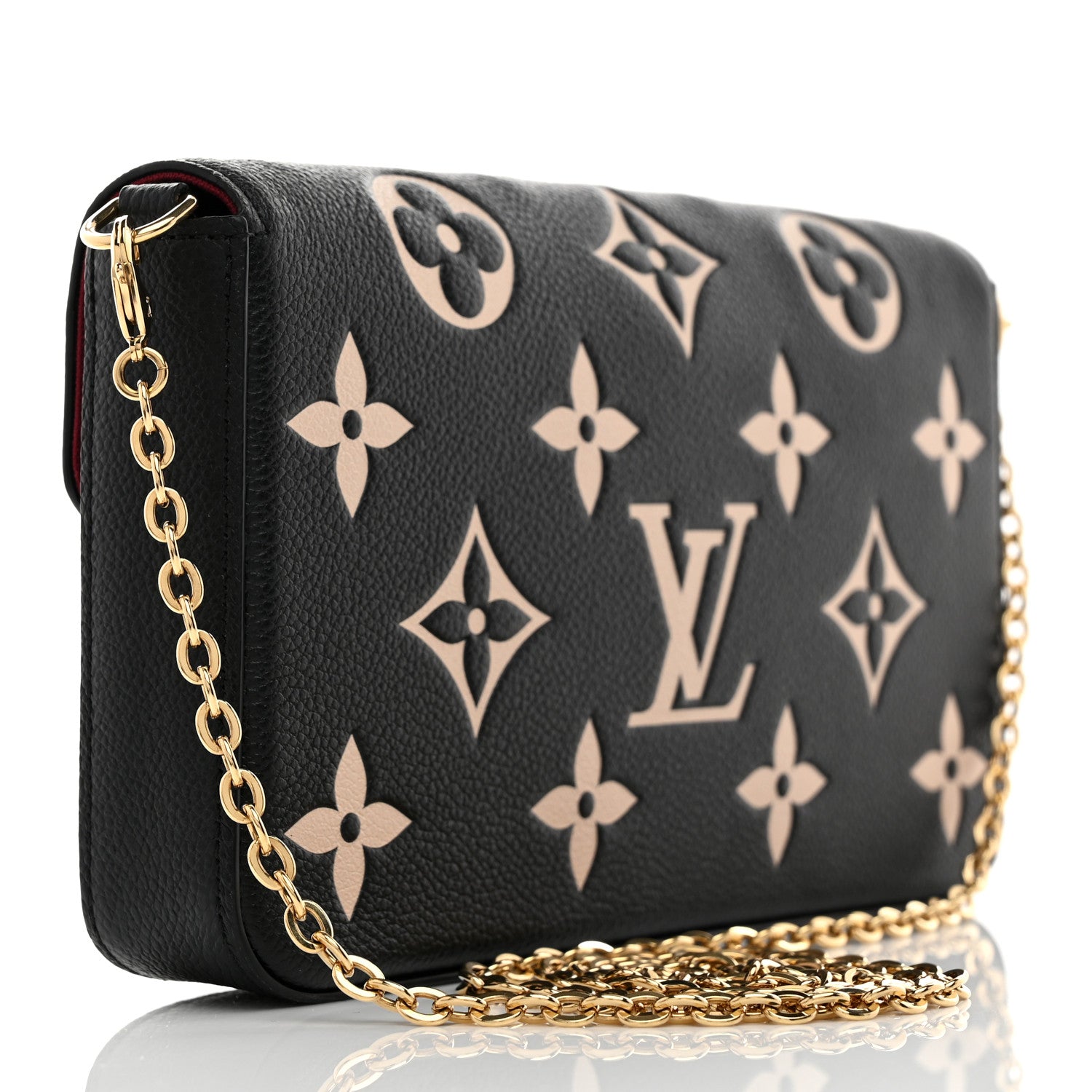 Louis Vuitton Empreinte Monogram Giant Felicie Pochette Black Beige 4 of 10