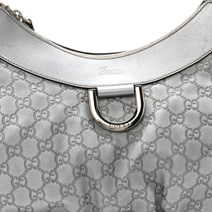 Gucci Guccissima Large D Hobo Silver 8 of 13
