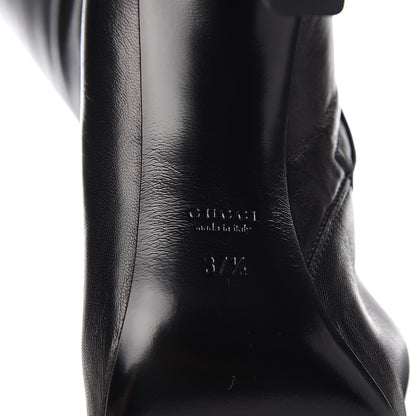 Gucci Calfskin Interlocking G Sachalin Riding Boots 37.5 Black 6 of 9