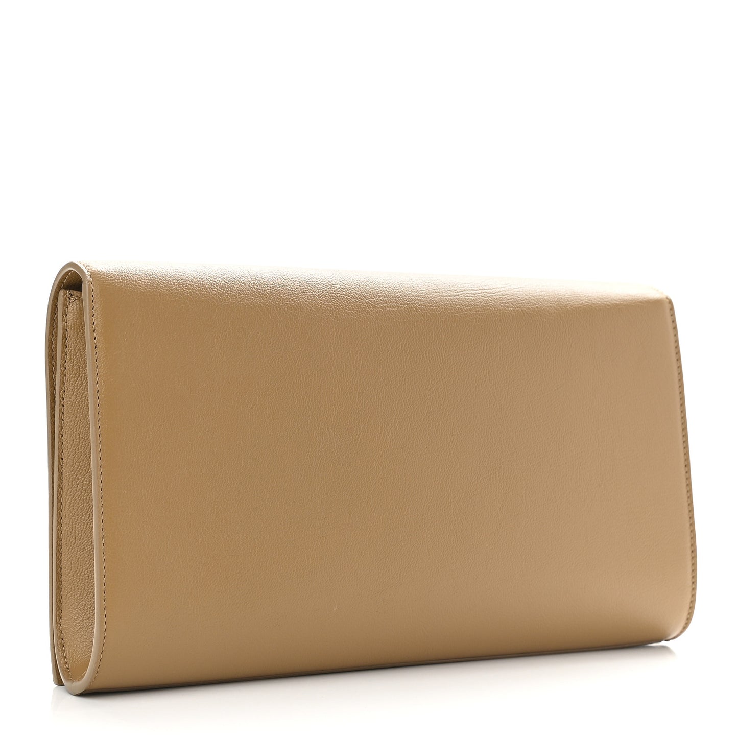 Goatskin Large Belle De Jour Clutch Beige