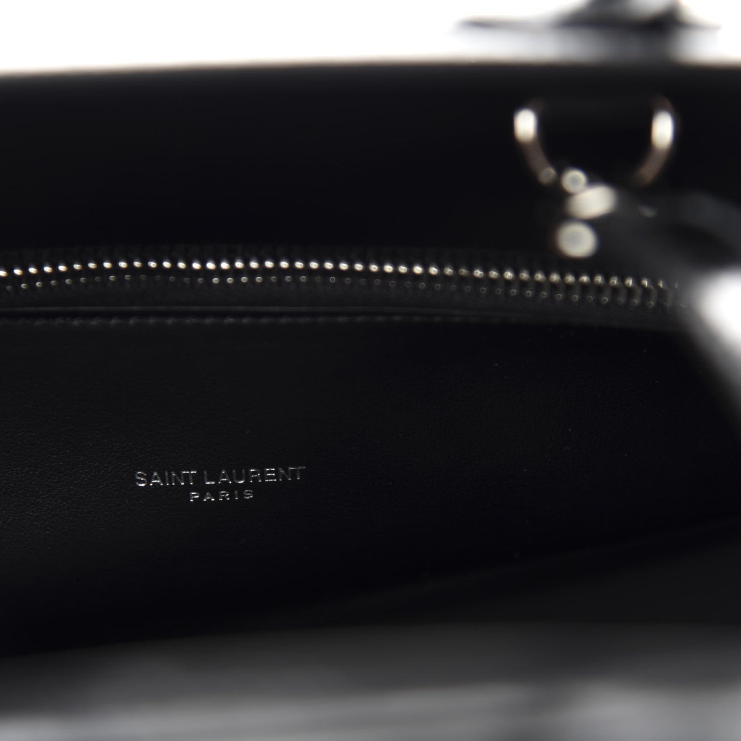 Calfskin Crocodile Embossed Small Sac de Jour Black