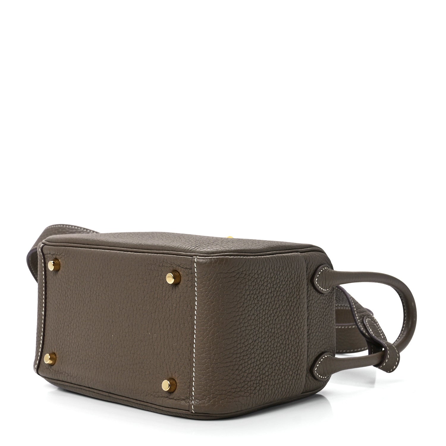 Hermes Taurillon Clemence Mini Lindy 20 Etoupe 9 of 11