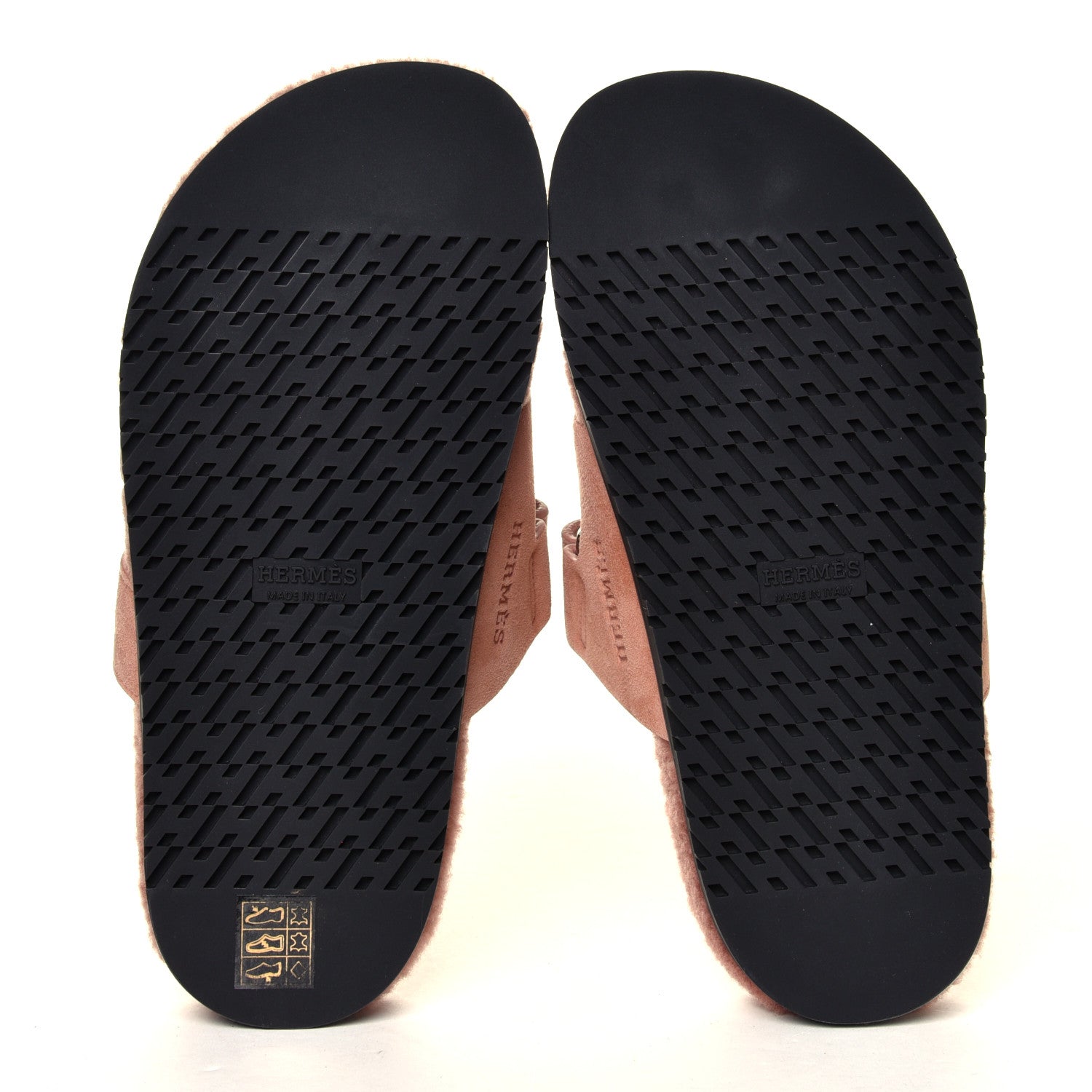 Hermes Suede Goatskin Woolskin Womens Chypre Sandals 37 Rose Aube 6 of 7