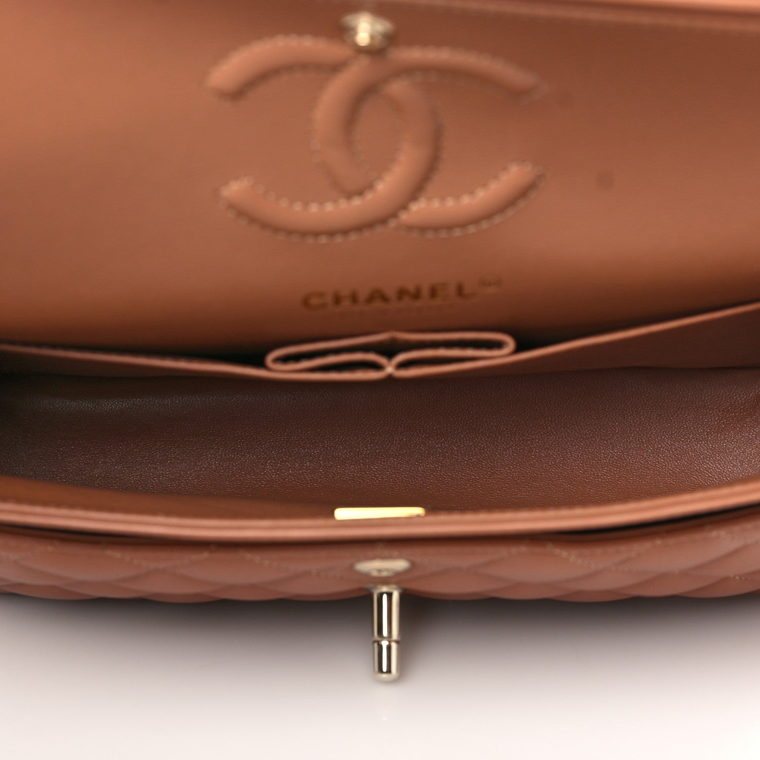 Chanel Lambskin Quilted Small Double Flap Brown 5 of 11