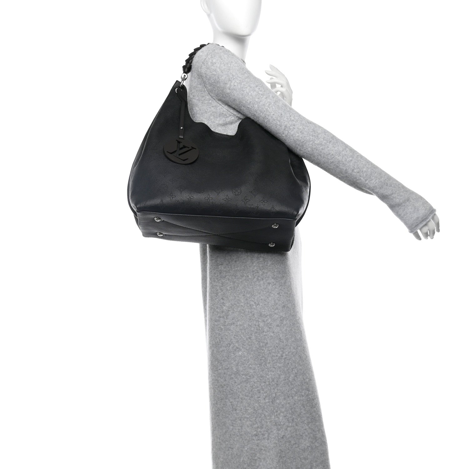 Louis Vuitton Mahina Carmel Hobo Black 2 of 9