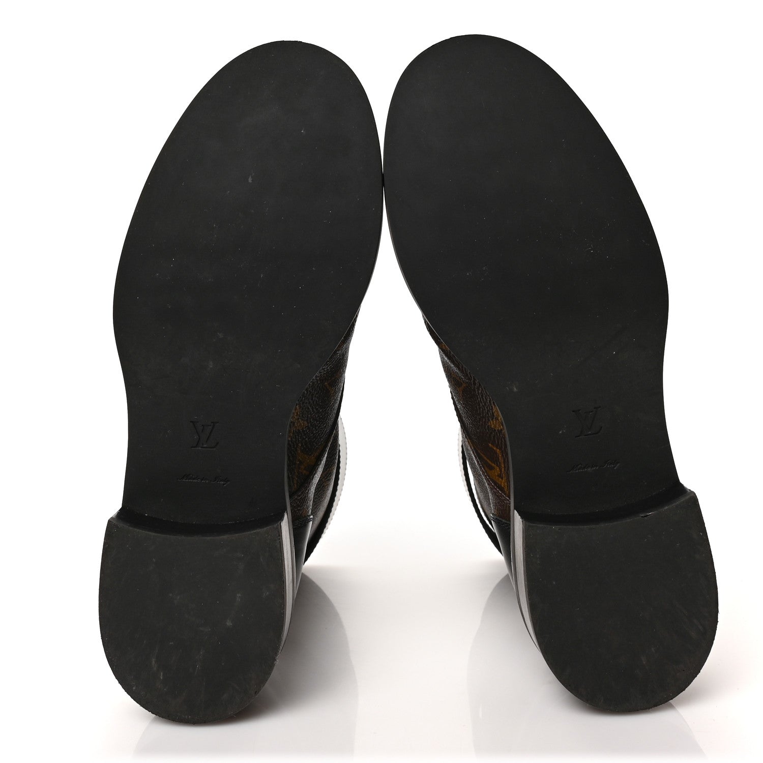 Louis Vuitton Calfskin Monogram Wonderland Flat Ranger Boots 40 Black 5 of 7