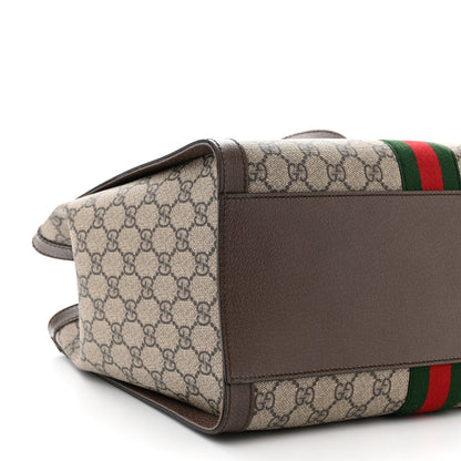 Gucci GG Supreme Monogram Web Medium Ophidia Tote Bag Brown 9 of 11