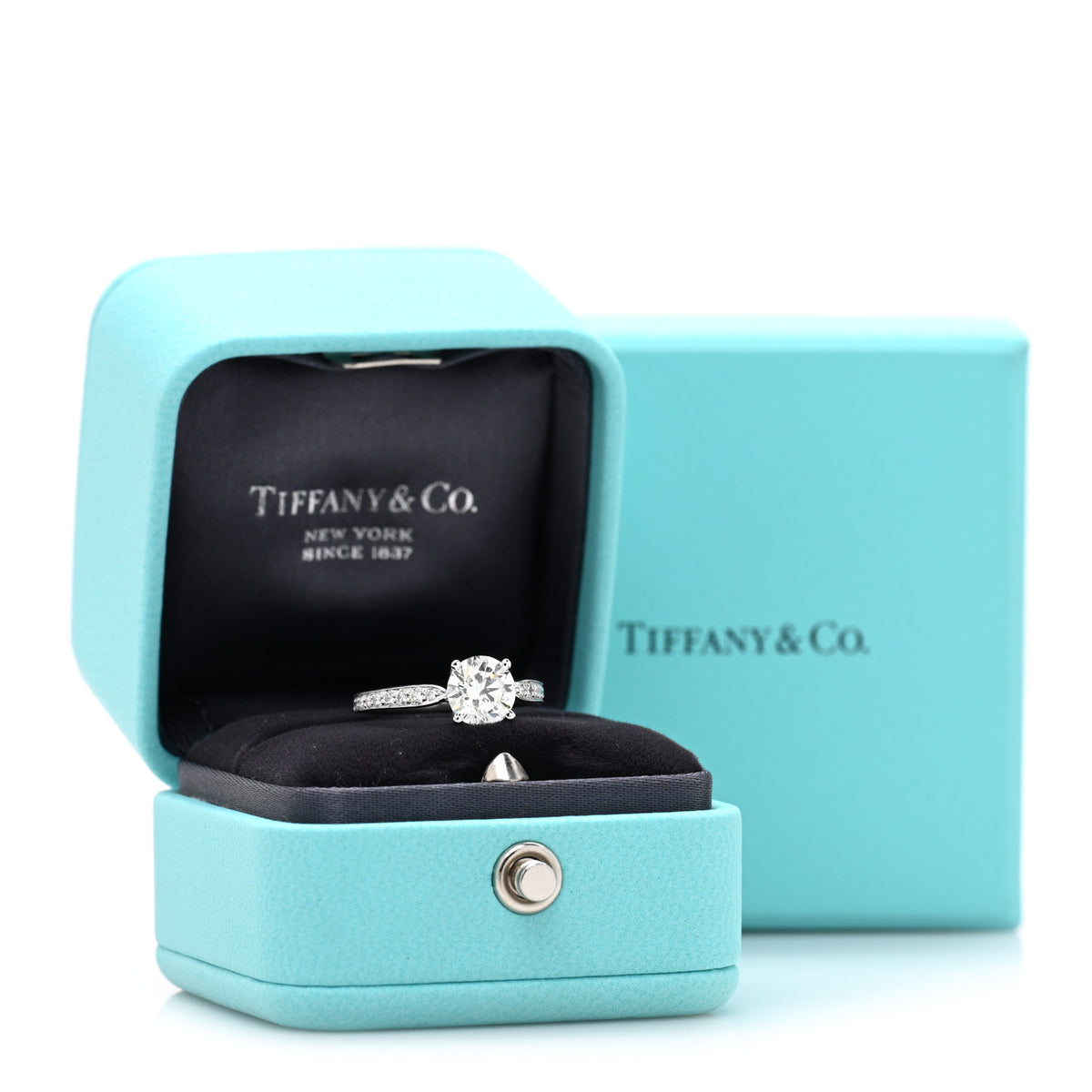 Tiffany Platinum Diamond 1.15ct Harmony Solitaire Engagement Ring 48 4.5 5 of 6