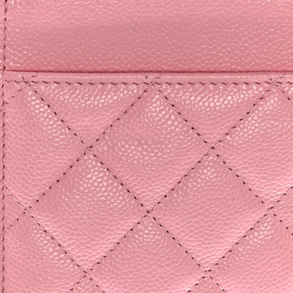 Chanel Caviar Quilted Multi Chain Wallet On Chain WOC Light Pink 12 of 16