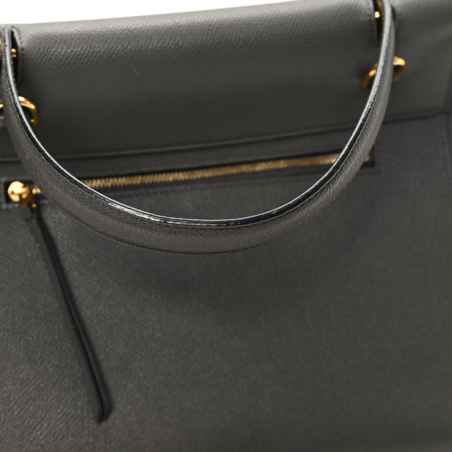 Grained Calfskin Mini Belt Bag Grey