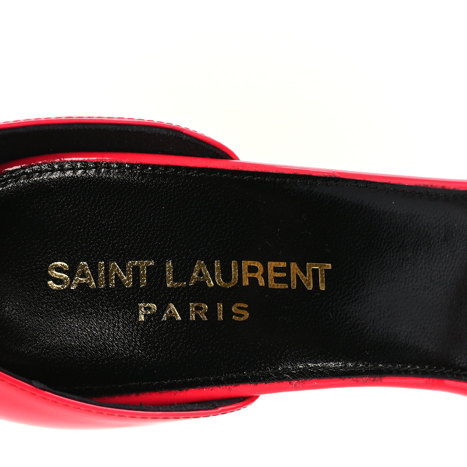 Saint Laurent Patent Calfskin Amber 105 Ankle Strap Sandals 37.5 Fuchsia Fluo 6 of 7