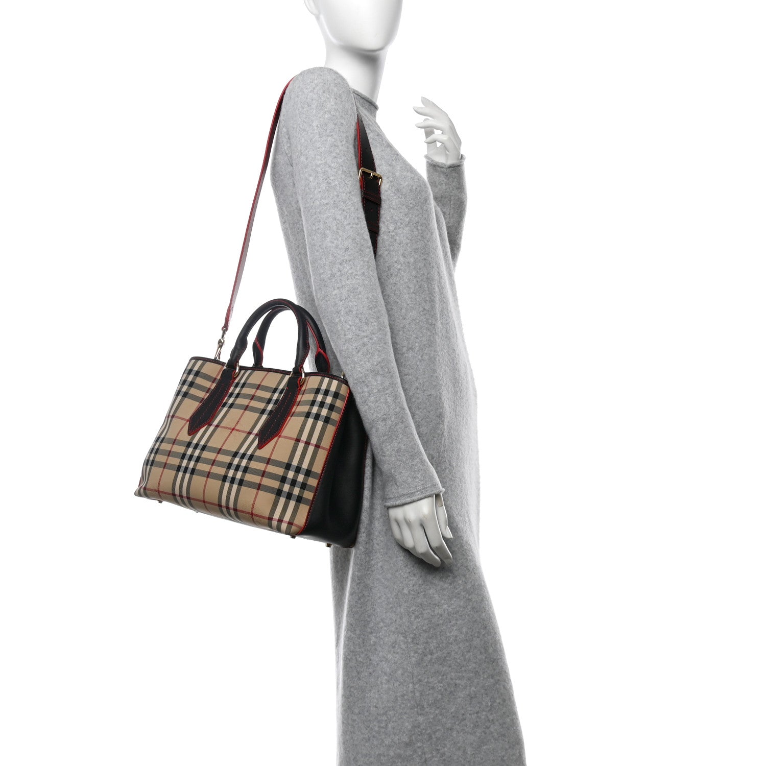 Burberry Horseferry Check Medium Ballingdon Tote Honey Black 2 of 13