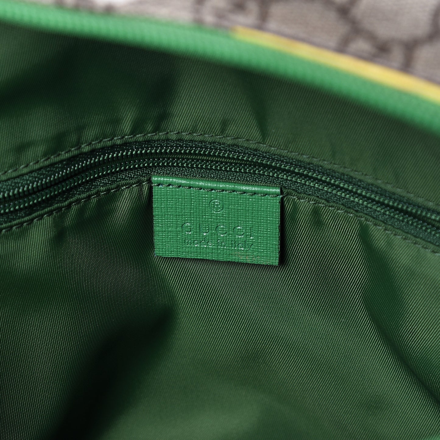 GG Supreme Monogram Children's Crests Backpack Green