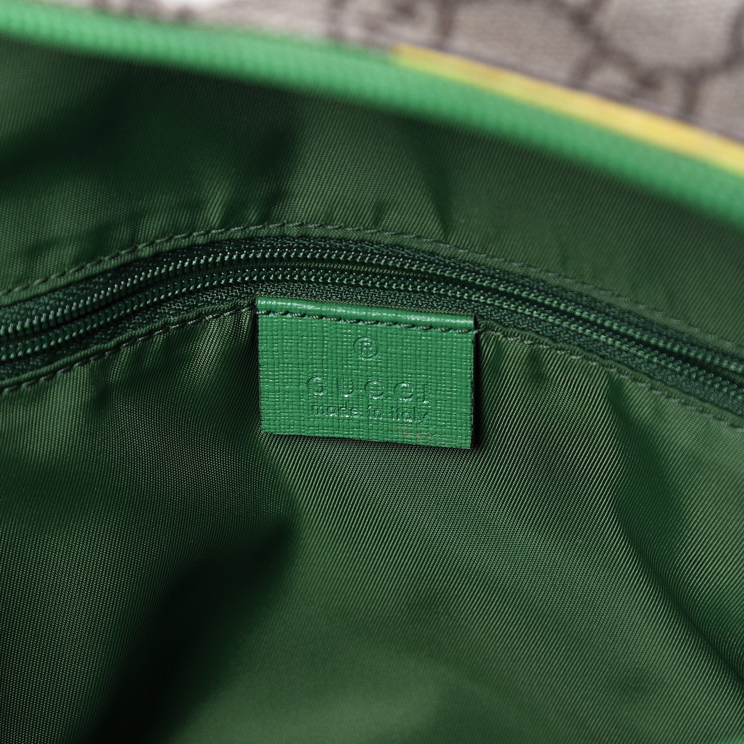 Gucci GG Supreme Monogram Children's Crests Backpack Green 7 of 14