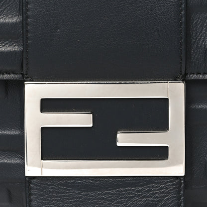 Fendi Nappa FF 1974 Embossed Large Baguette Black 8 of 11