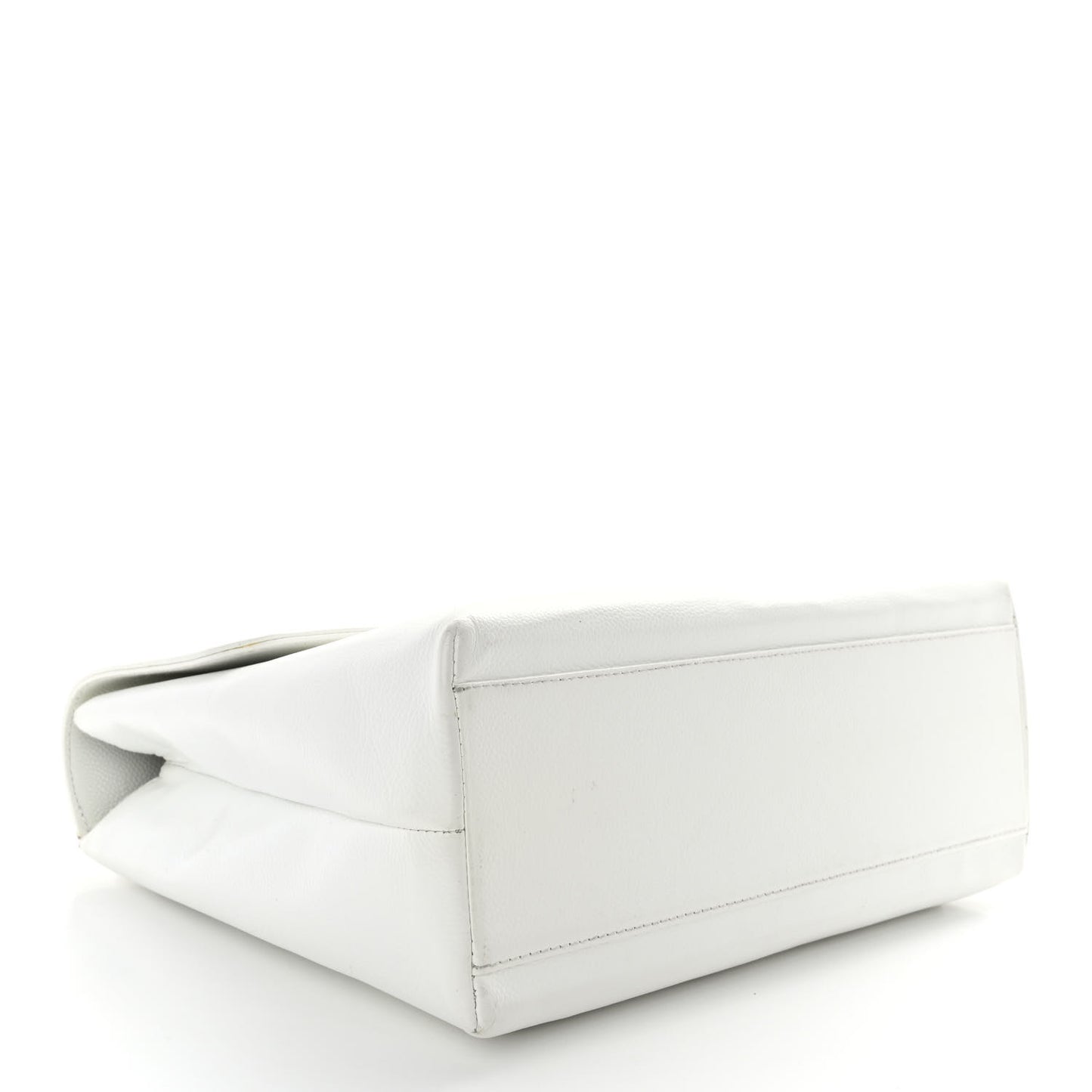 Caviar Jumbo Kelly Flap White