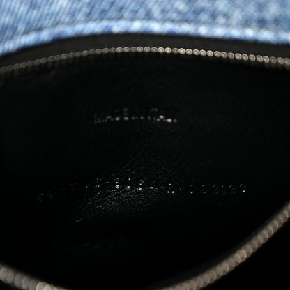 Balenciaga Nappa Denim Printed Small Hourglass Top Handle Bag Denim Blue 8 of 11