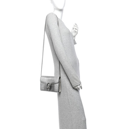 Gucci Lizard Mini Dionysus Chain Wallet Silver 2 of 11