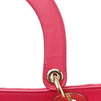 Christian Dior Lambskin Cannage Medium Lady Dior Pink 17 of 20
