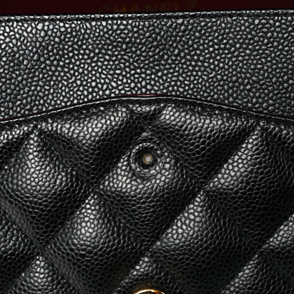 Chanel Caviar Quilted Jumbo Double Flap Black 11 of 11