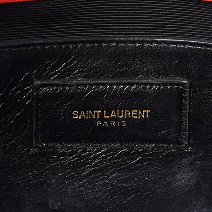 Saint Laurent Grain De Poudre Classic Monogram Cassandre Clutch New Red 6 of 7