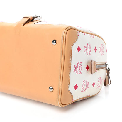 MCM Visetos Boston Bag White 9 of 11