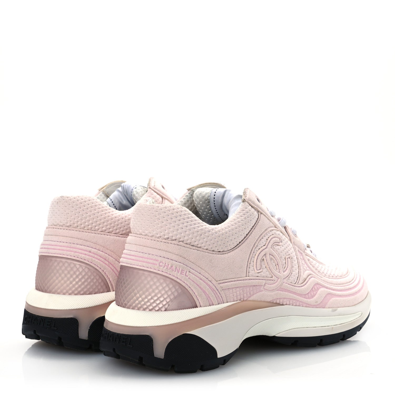 Chanel Fabric CC Womens Sneakers 35 Light Pink 5 of 15