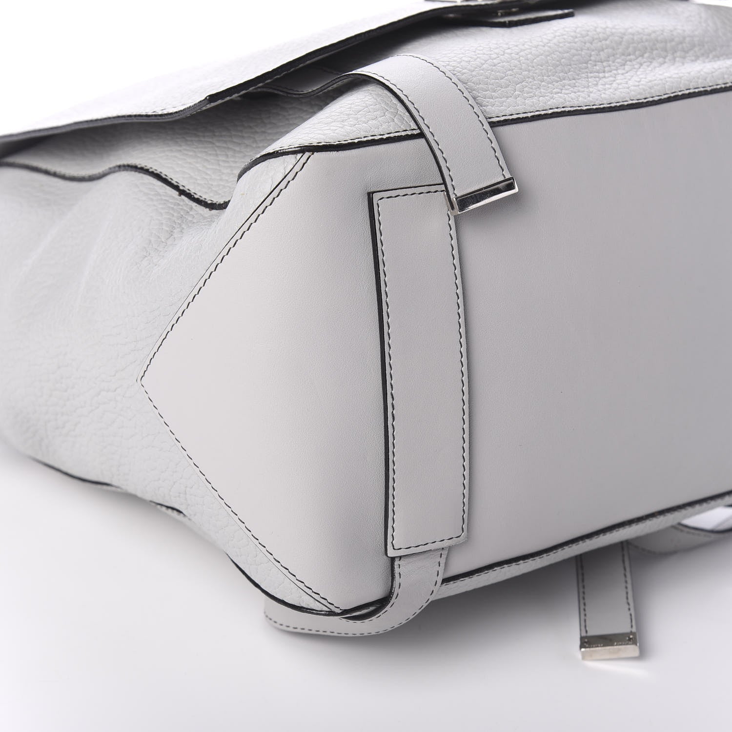 Proenza Schouler Pebbled Calfskin Small PS Courier Backpack Heather Grey 8 of 8