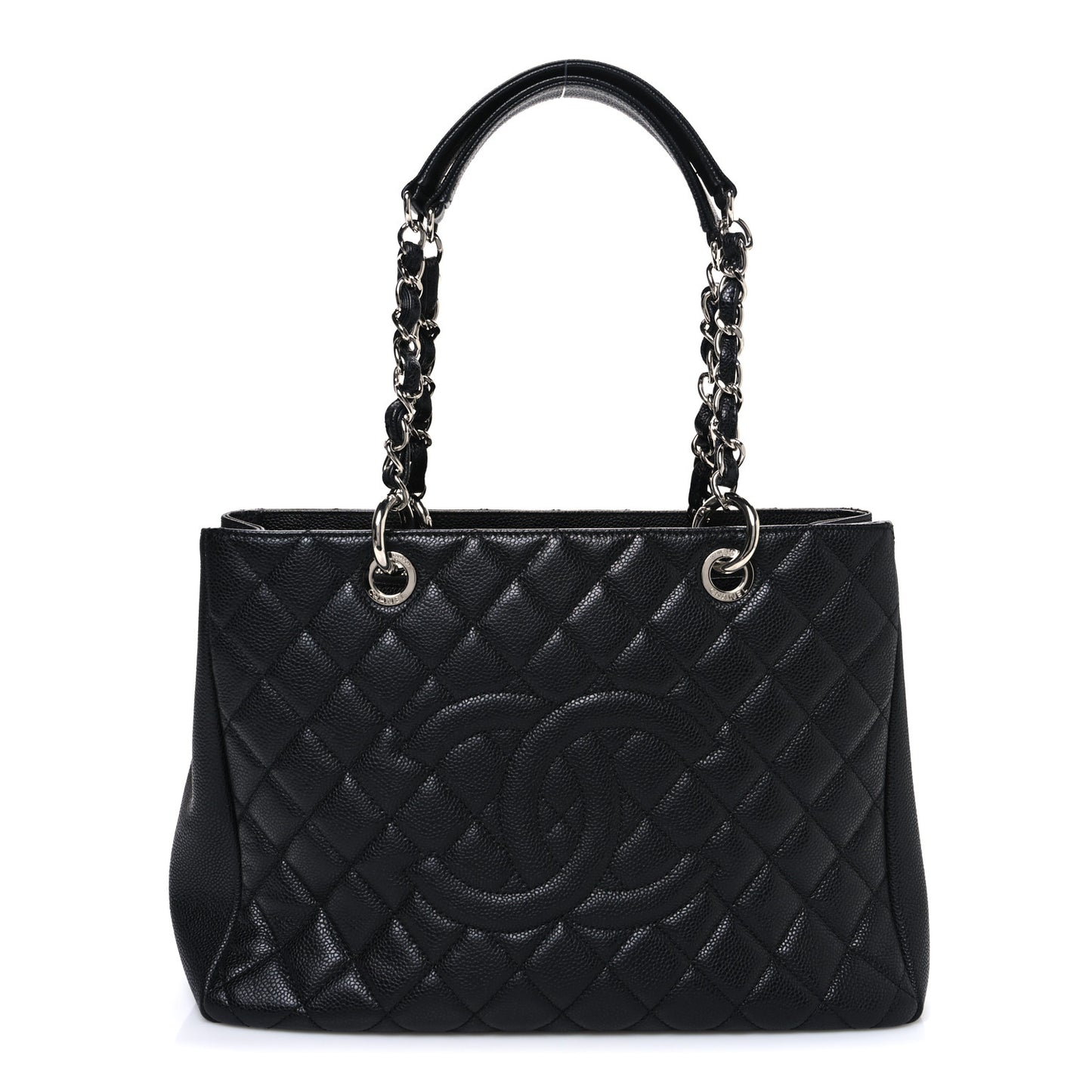 Caviar Quilted Grand Shopping Tote GST Black