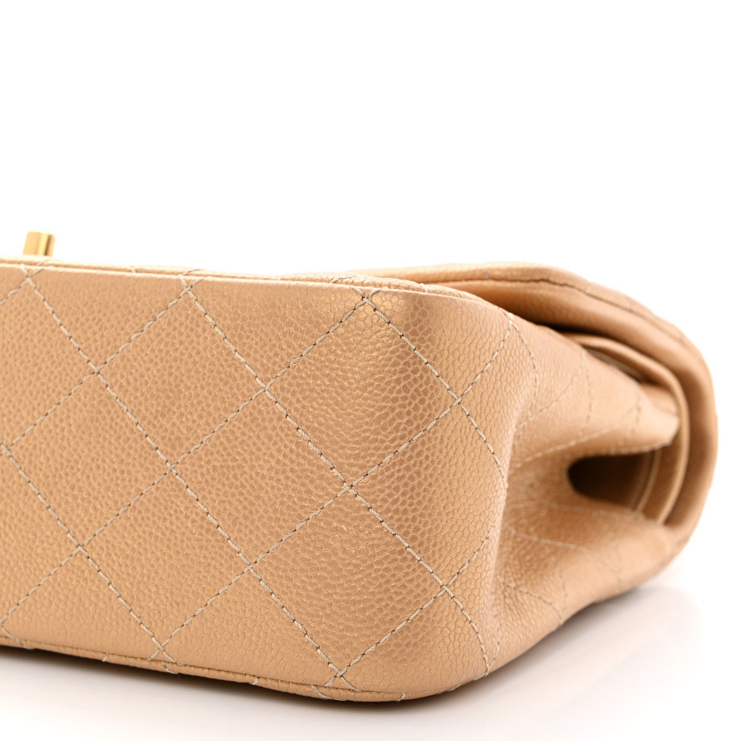 Chanel Pearly Caviar Quilted Jumbo Double Flap Gold 11 of 14