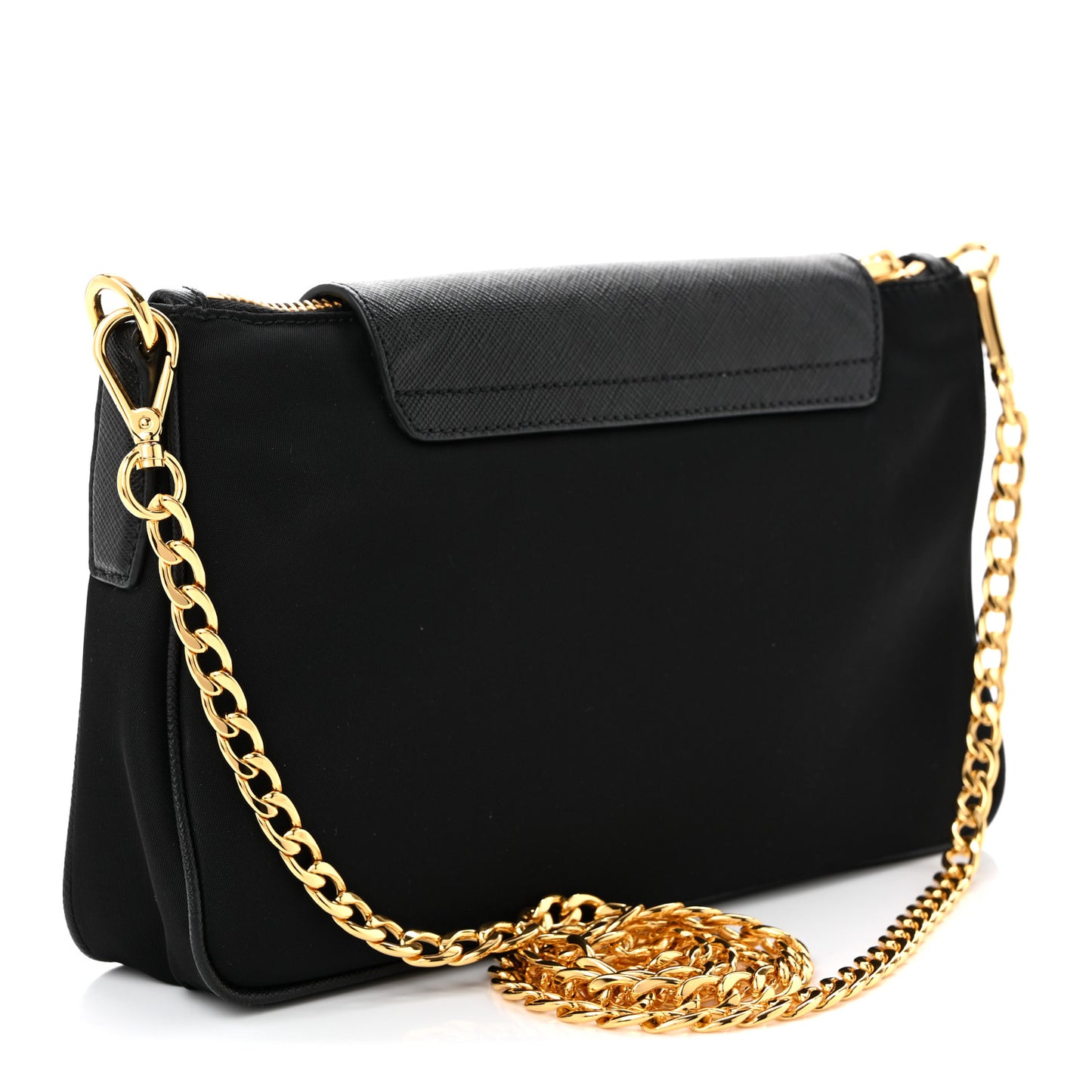Tessuto Nylon Saffiano Crossbody Bag Black