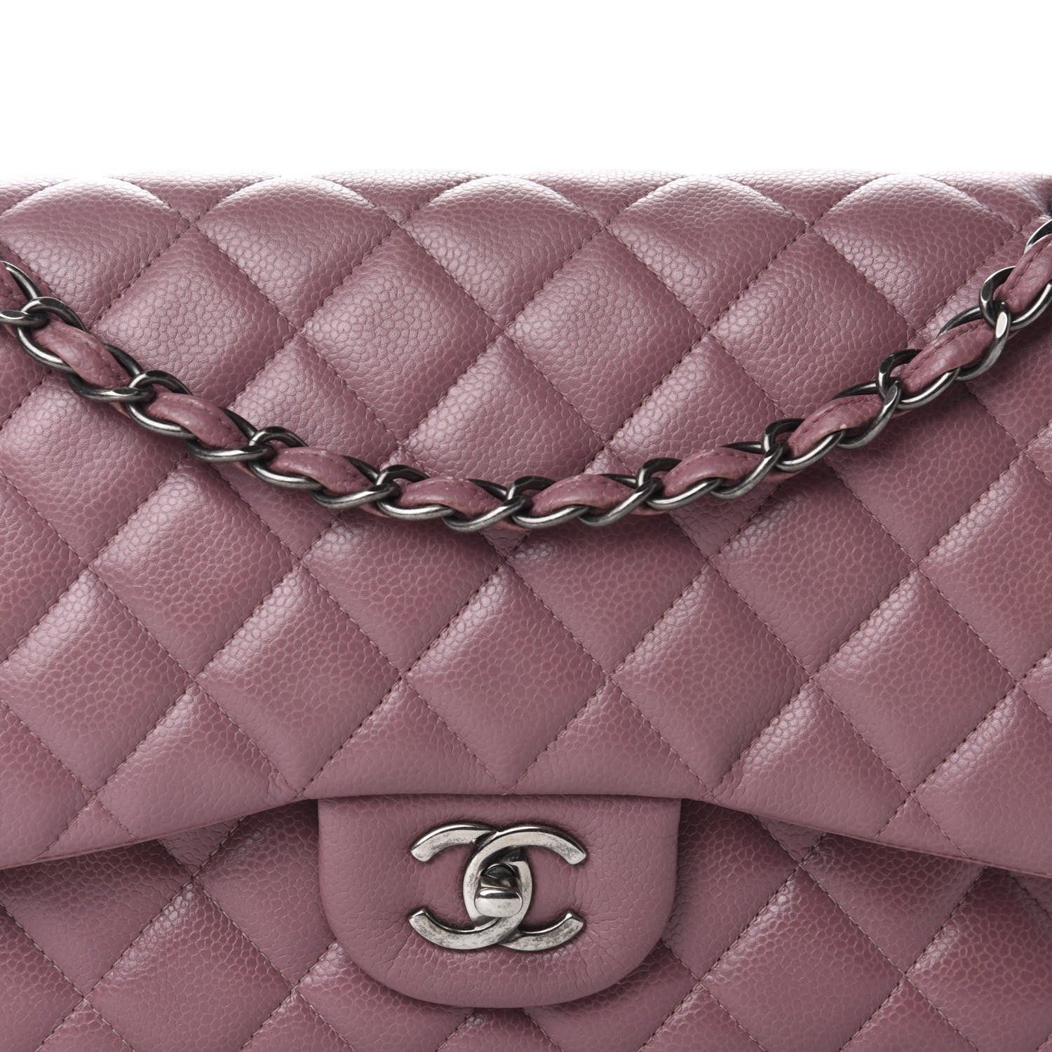Chanel Caviar Quilted Jumbo Double Flap Pink 11 of 11