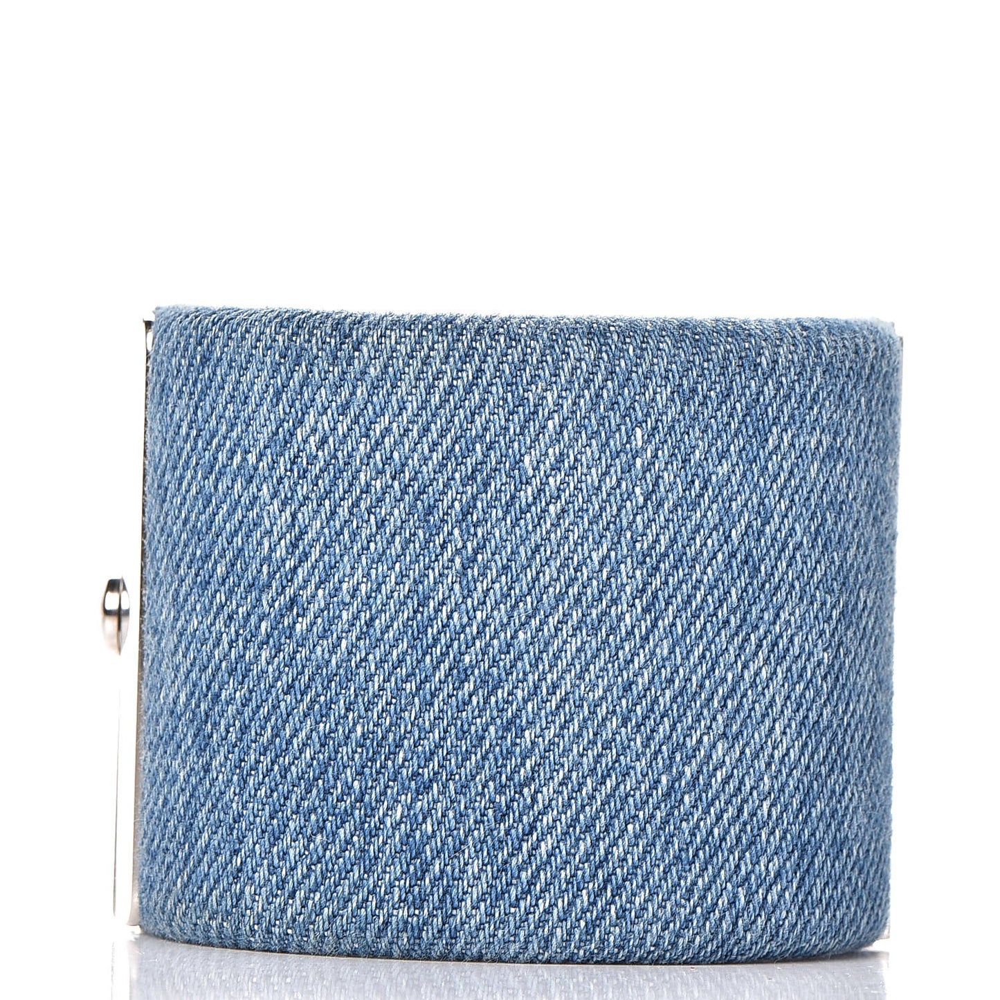 Denim CC Cuff Bracelet Blue