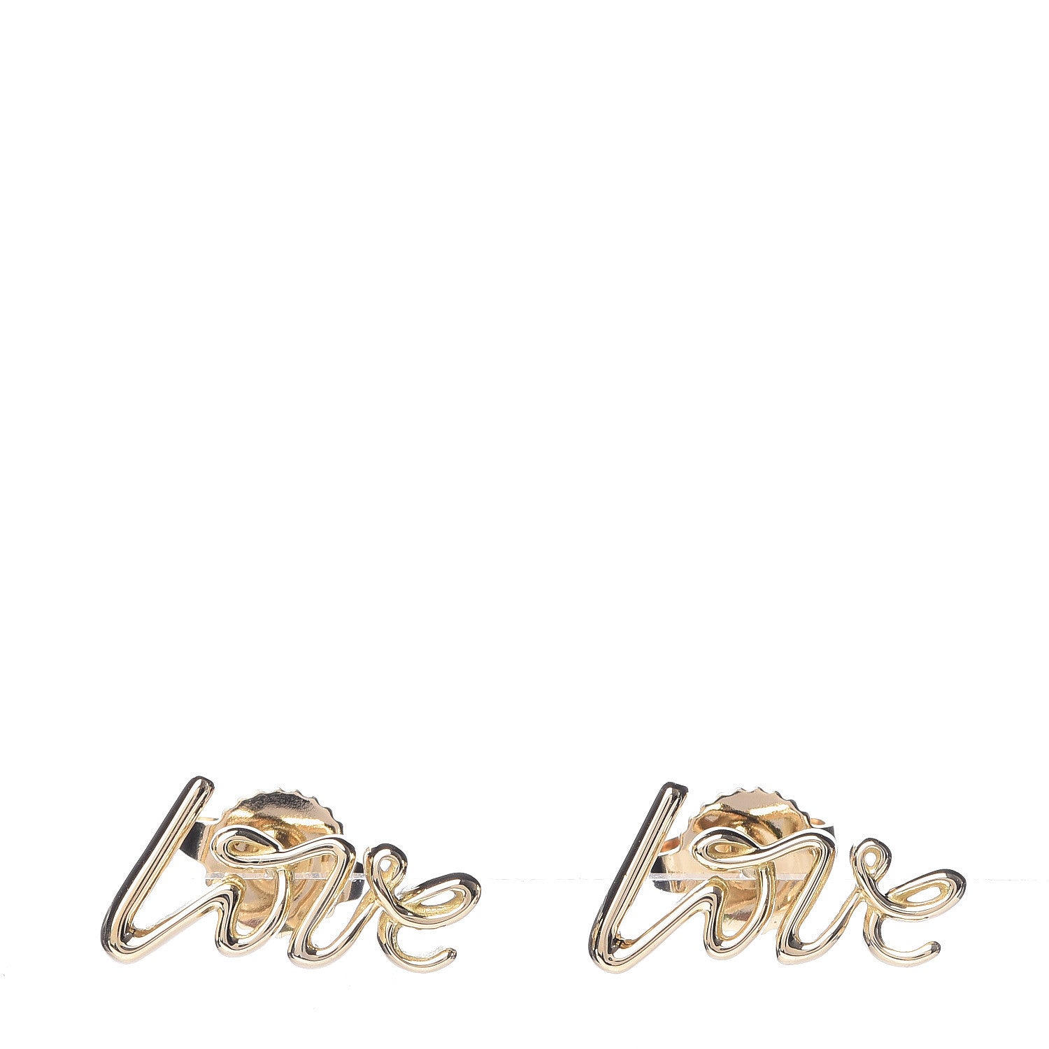 Tiffany 18K Yellow Gold Paloma's Graffiti Love Earrings 1 of 6