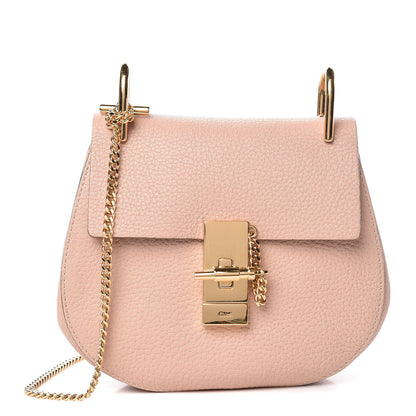 Chloe Grained Lambskin Mini Drew Shoulder Bag Cement Pink 1 of 13