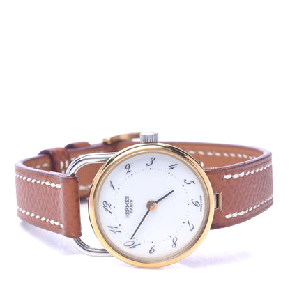 Hermes Stainless Steel Barenia 28mm Arceau Quartz Watch Fauve 2 of 6