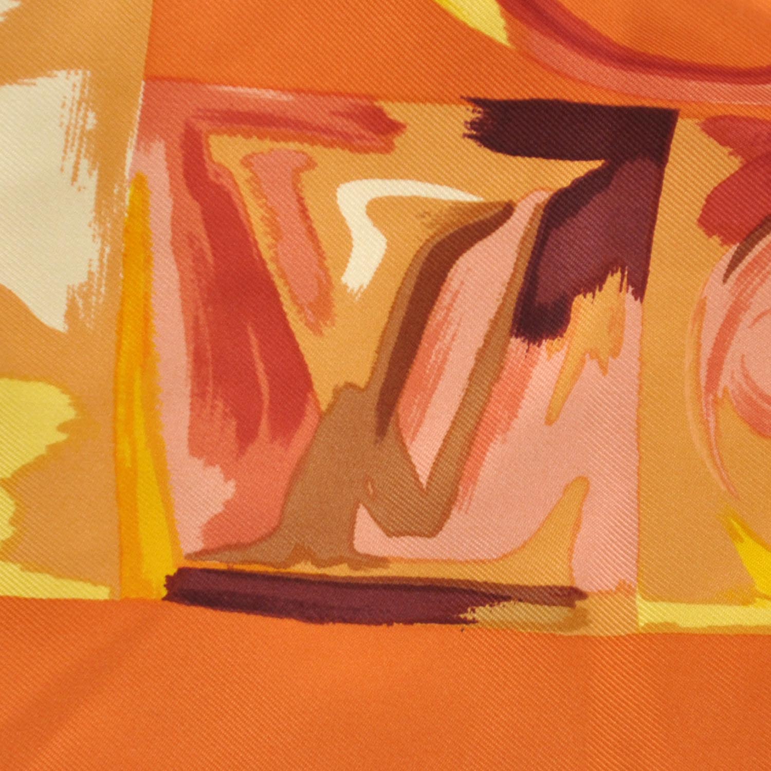 Louis Vuitton Silk Carre Au Fil De Temps Scarf Orange 5 of 9