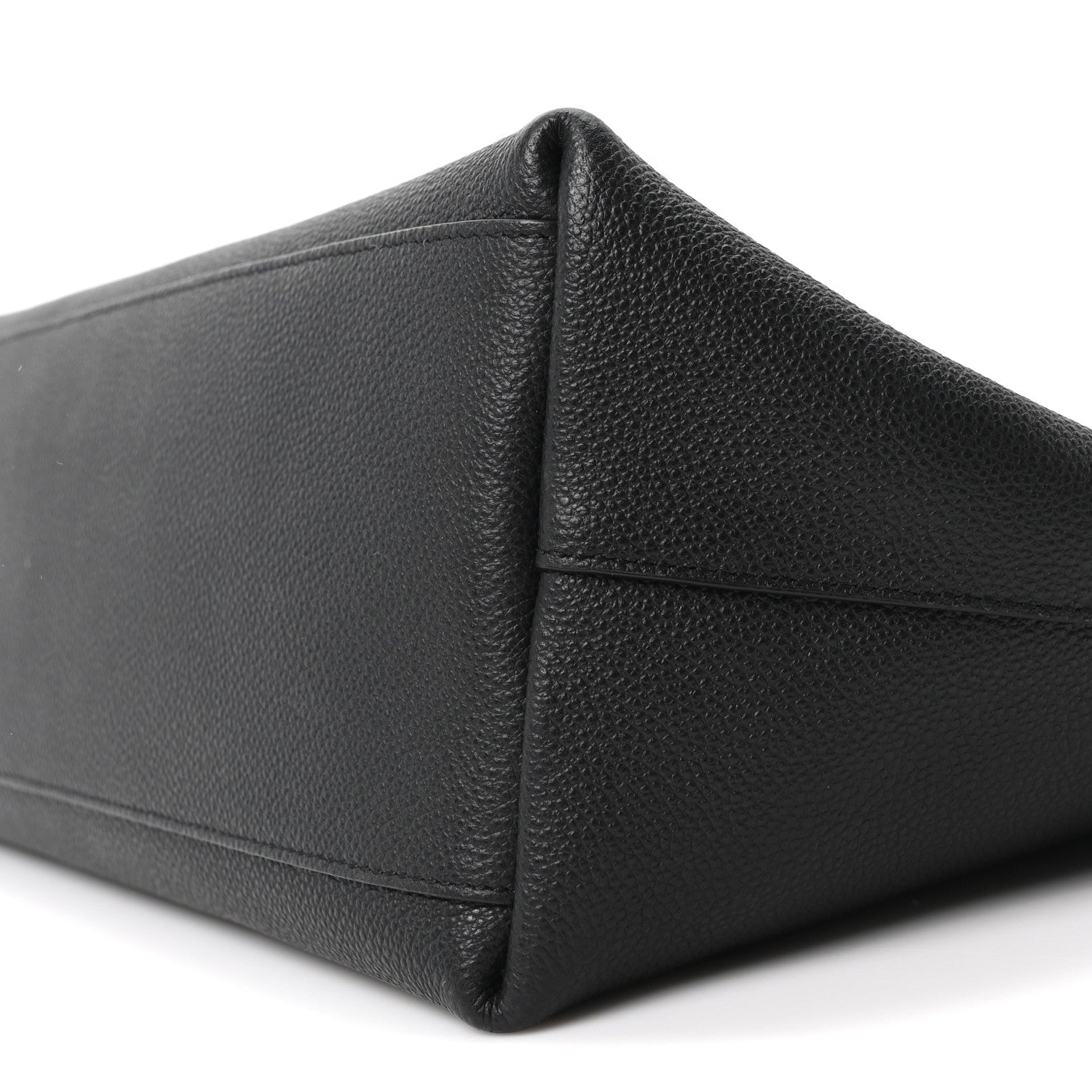 Saint Laurent Calfskin Bold Shopping Tote Black 9 of 9