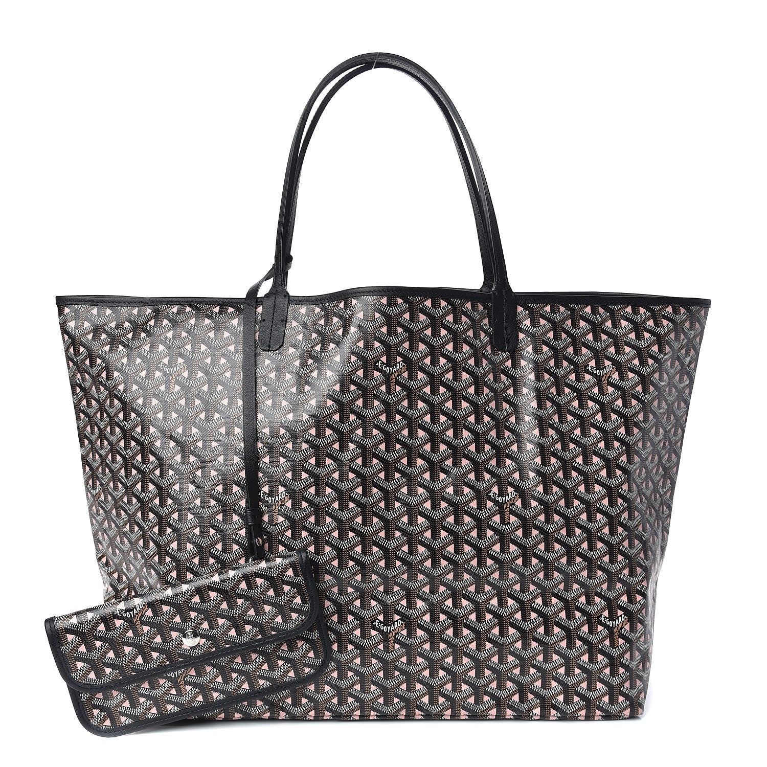 Goyard Goyardine Saint Louis Claire Voie GM Black Pink 1 of 11