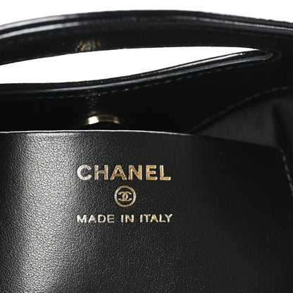 Chanel Shiny Crumpled Calfskin Quilted Nano 31 Shopping Bag Black 6 of 12