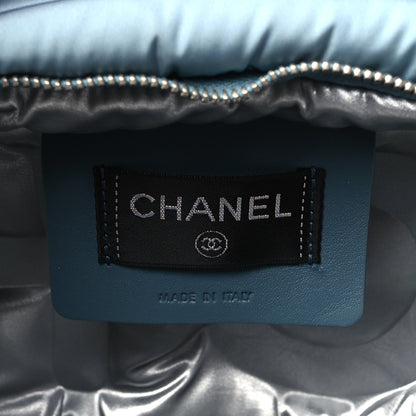 Chanel Nylon Embossed Small Doudoune Backpack Black Blue White 6 of 9