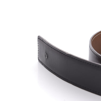Hermes Box Courchevel 32mm H Belt 75 Black Gold 7 of 8