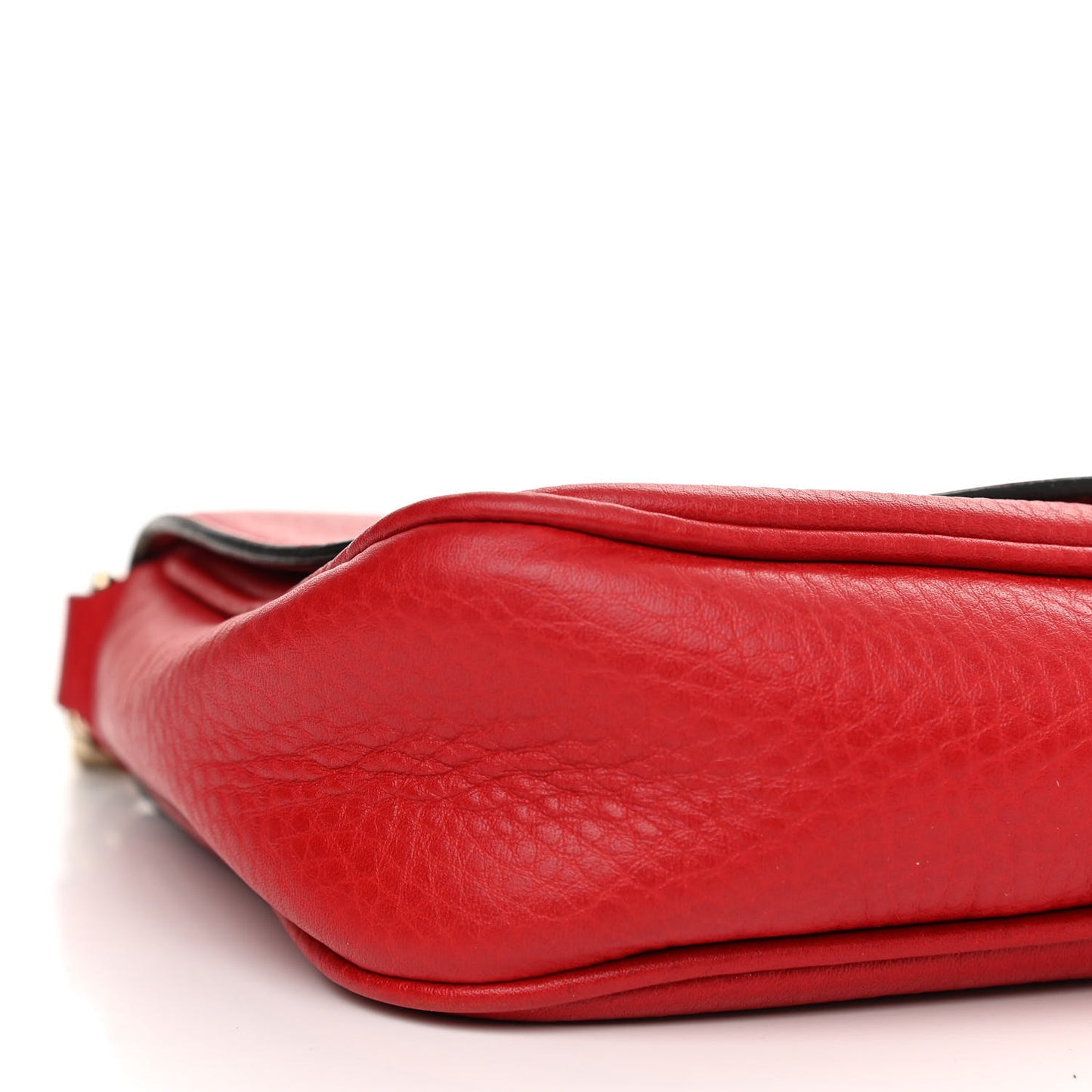 Pebbled Calfskin Medium Soho Flap Crossbody Red