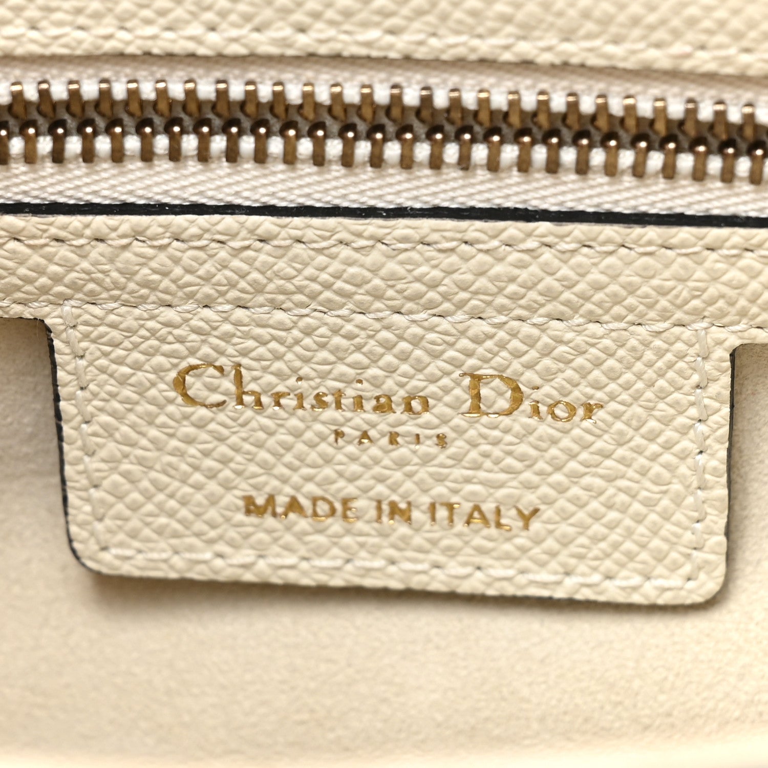 Christian Dior Grained Calfskin Saddle Bag With Strap Latte 6 of 13