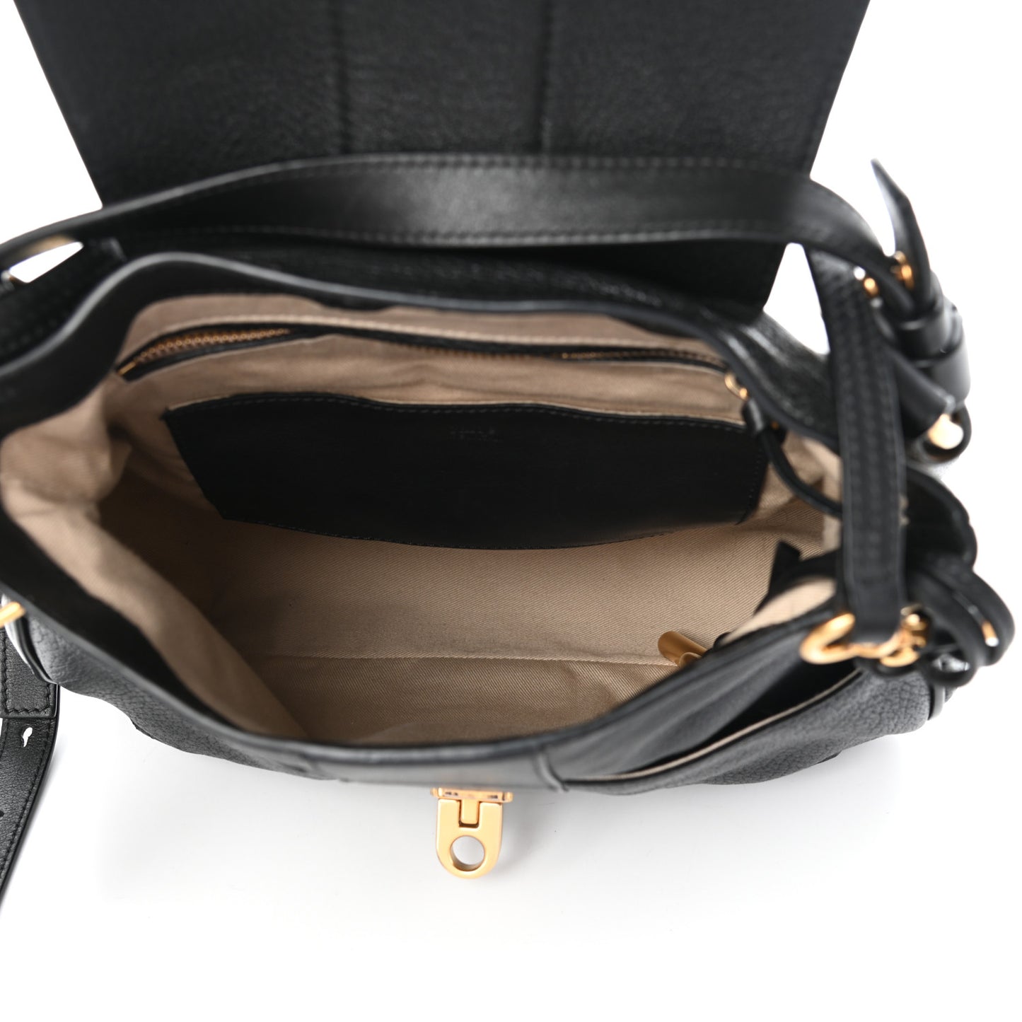 Grained Lambskin Calfskin Small Lexa Shoulder Bag Black