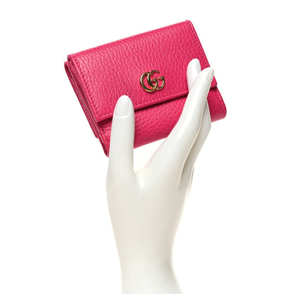 Gucci Dollar Calfskin GG Marmont Compact Wallet Box Pink 2 of 9